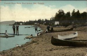 Current River Park Port Arhur Ontario ON c1910 Postcard