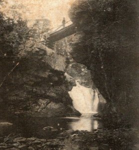 Vintage 1903 Photo Postcard Marshall Falls Delaware Water Gap Pennsylvania