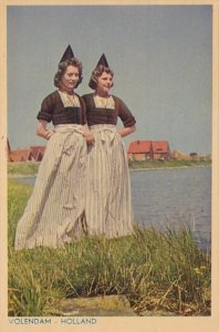 Netherlands Volendam Locals In Tradditional Costume