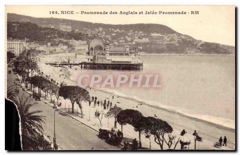 Postcard Old Nice Promenade des Anglais and Jetee Promenade