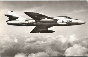 Hawker Hunter T-7 England Aircraft Vintage RPPC 03.59