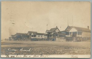 MILFORD CT CEDAR BEACH ANTIQUE REAL PHOTO POSTCARD RPPC