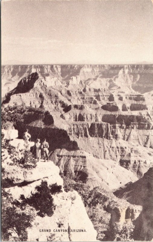 Scenic View Black White Photo Grand Canyon Arizona Tourist Postcard Unused UNP 