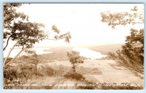 RPPC COPPER HARBOR, Michigan MI ~ LAKE FANNY HOOE from Brockway Mtn  Postcard