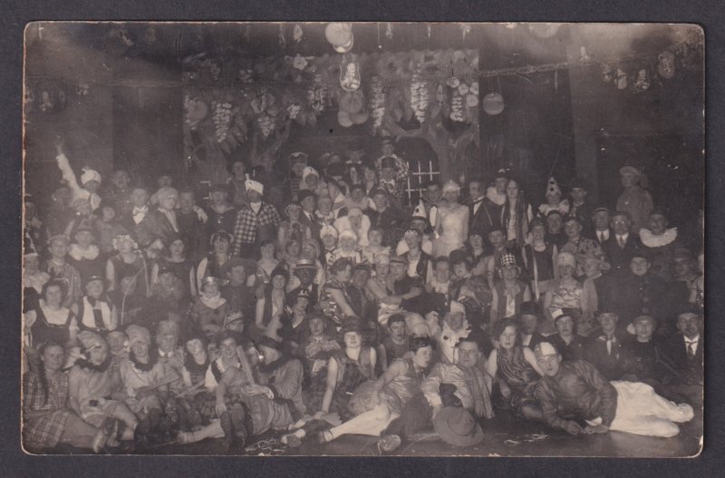 Vintage Postcard Germany RPPC People Celebrating New Year 1920s
