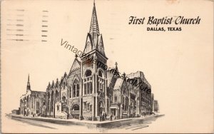 First Baptist Church Dallas Texas Postcard PC280