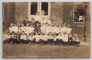 RPPC Cincinnati OH Cute School Children Class With Teacher c1910 Postcard U29