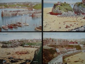 Cornwall NEWQUAY Collection of 4 Old Postcard by Photochrom