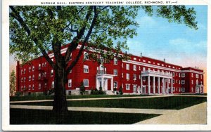 1937 Burnham Hall East Kentucky Teachers College Richmond KY Postcard