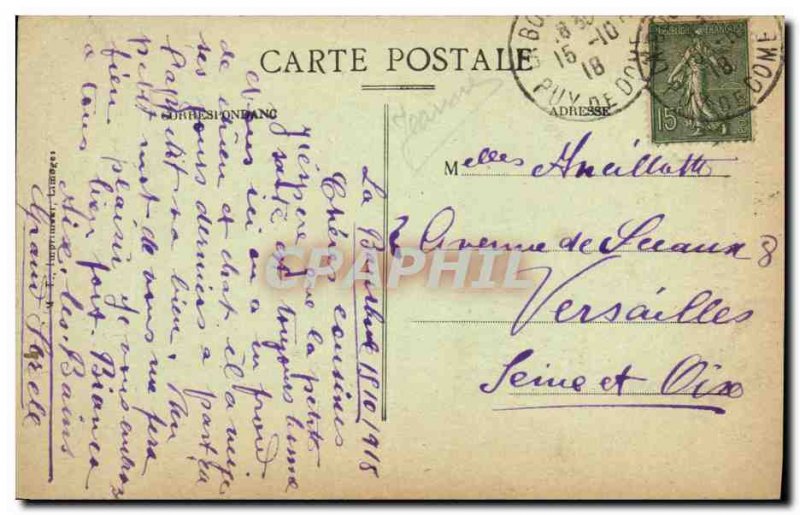 Old Postcard Around La Bourboule Towards Vendeix