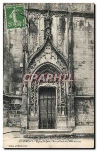 Old Postcard Chaumont Eglise St Jean lateral Portal