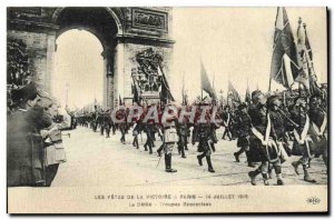 Postcard The Old Paris Fetes De La Victoire July 14, 1919 The parade ecossais...