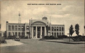 East Boston Massachusetts MA East Boston Airport Vintage Postcard
