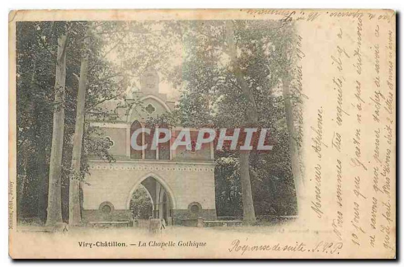 Old Postcard Viry Chatillon The Gothic Chapel