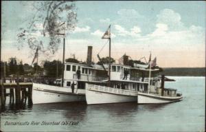 Damariscotta ME Steamboat Co Fleet c1910 Postcard
