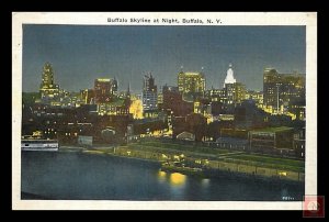 Buffalo Skyline at Night, New York
