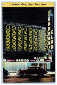 1954 Harrah's Club Reno Host Gaming Little City Reno Nevada NV Vintage Postcard