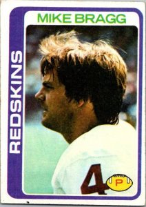 1978 Topps Football Card Mike Bragg Washington Redskins sk7434