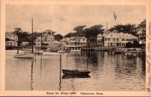 Postcard Along The Water Front in Edgartown, Massachusetts