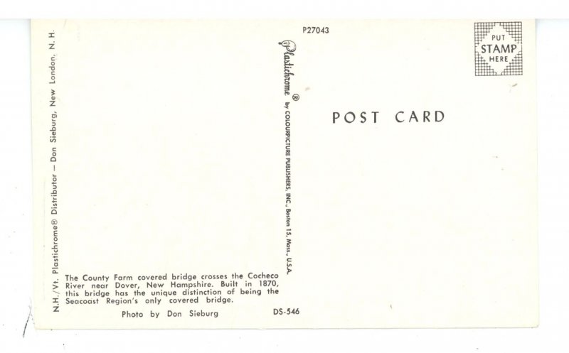 NH - Dover. County Farm Covered Bridge