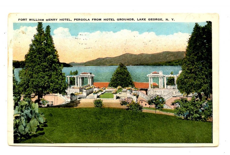 NY - Lake George. Fort William Henry Hotel Pergola