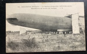 Mint France Postcard RPPC Dirigible Zeppelin Republique Maneuvers