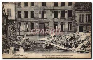 Old Postcard War Noyon (Oise) German Militaria devastation