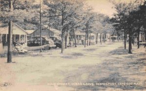 Main Street Ocean Grove Cars Dennisport Cape Cod Massachusetts 1940s postcard 