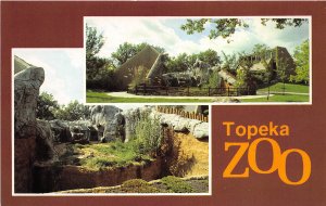 Topeka Kansas 1970s Postcard Topeka Zoo 