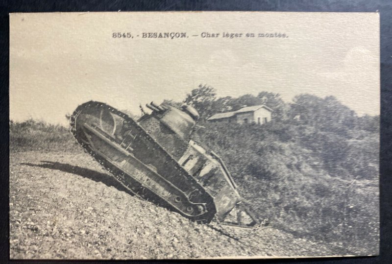 Mint France Real Picture Postcard Pre WW2 Besancon Tank Climb 