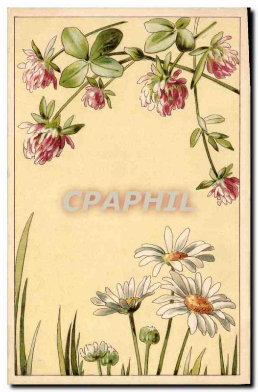 Old Postcard Fantasy Flowers