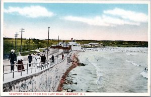 Postcard RI Newport - Newport Beach from the Cliff Walk