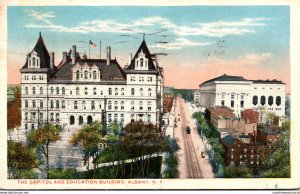 New York Albany The Capitol and Education Building 1917