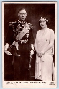 York Yorkshire England Postcard T.R.H Duke & Duchess of York c1940s RPPC Photo