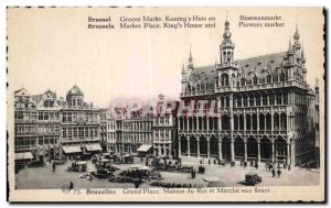 Old Postcard Brussel Groote Markt Koning s Huis in Brussels Market Place King...