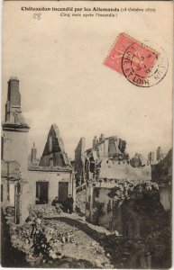 CPA CHATEAUDUN Cinq mois apres l'incendie GUERRE MILITAIRE 1870 (30440)