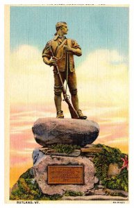 Postcard MONUMENT SCENE Rutland Vermont VT AT9525