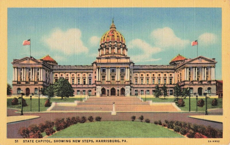 Postcard State Capitol Harrisburg Pennsylvania