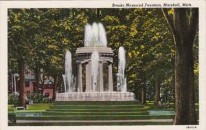 Michigan Marshall Brooks Memorial Fountain Curteich