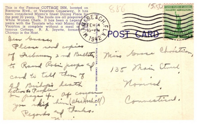 Florida  Miami  The Cottage Inn