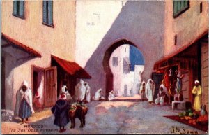 The Sok Gate, Mogador Tucks 7428 Morocco Vintage Postcard A52