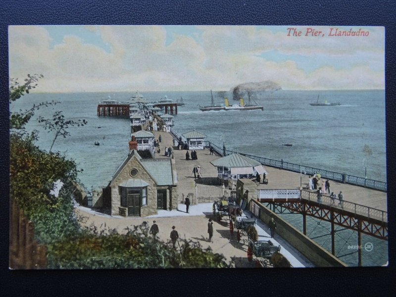 Wales LLANDUDNO The Pier c1909 Postcard by Valentine