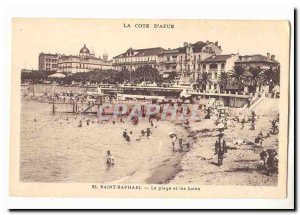 Saint Raphael Old Postcard Beach and baths
