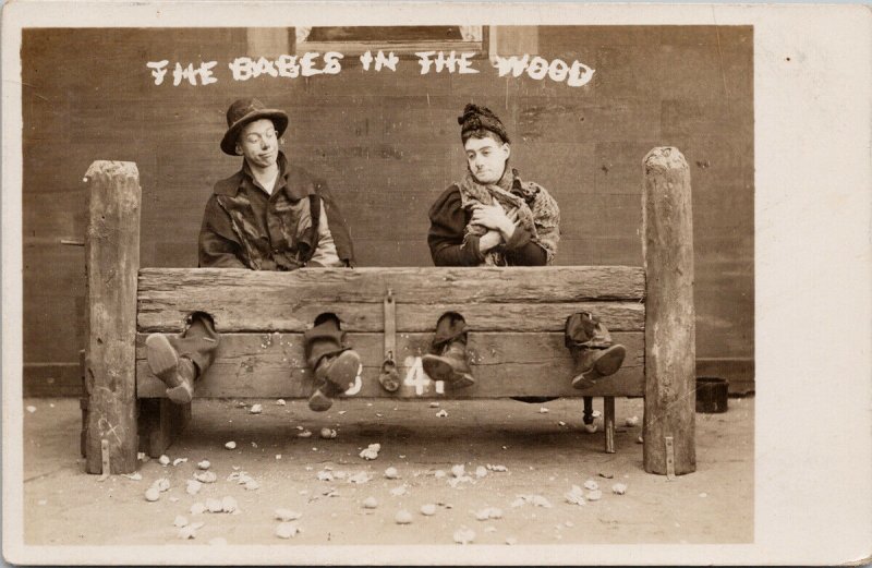 The Babes In The Wood Men Locked up Bamforth RPPC Postcard F95