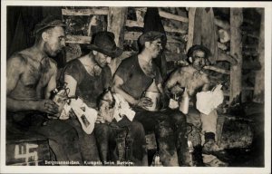 Publ in Dortmund Germany Miners Mining CLOSE-UP c1930s Real Photo Postcard #1