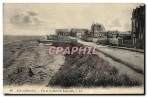 Old Postcard Luc Sur sea view from the road langrune