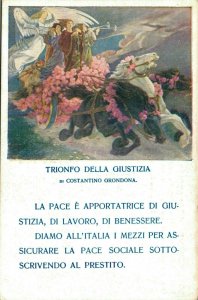 Italy Trionfo Della Giustizia Di Costantino Grondona Vintage Postcard 04.24