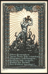 Austria NSDAP ca 1921 Nazi Anti-Communist Anti-Semitic Propaganda Card 112725