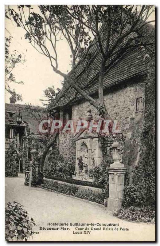 Old Postcard Dives William the Conqueror Hotellerie Court of big coach house ...