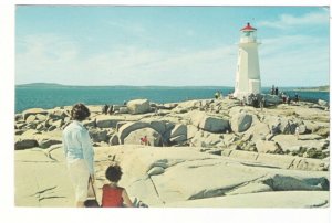 Lighthouse, Peggy's Cove, Nova Scotia, Vintage 1966 Chrome Postcard